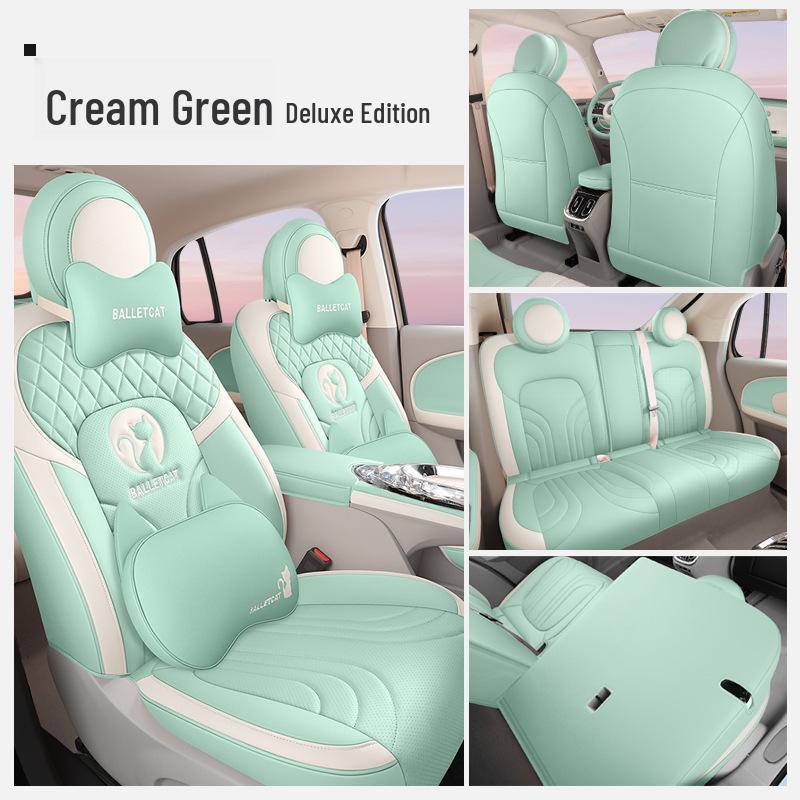 ZFL Leather Sports Seat Cushion for Great Wall ORA Ballet Cat - All-Season Car Seat Cover