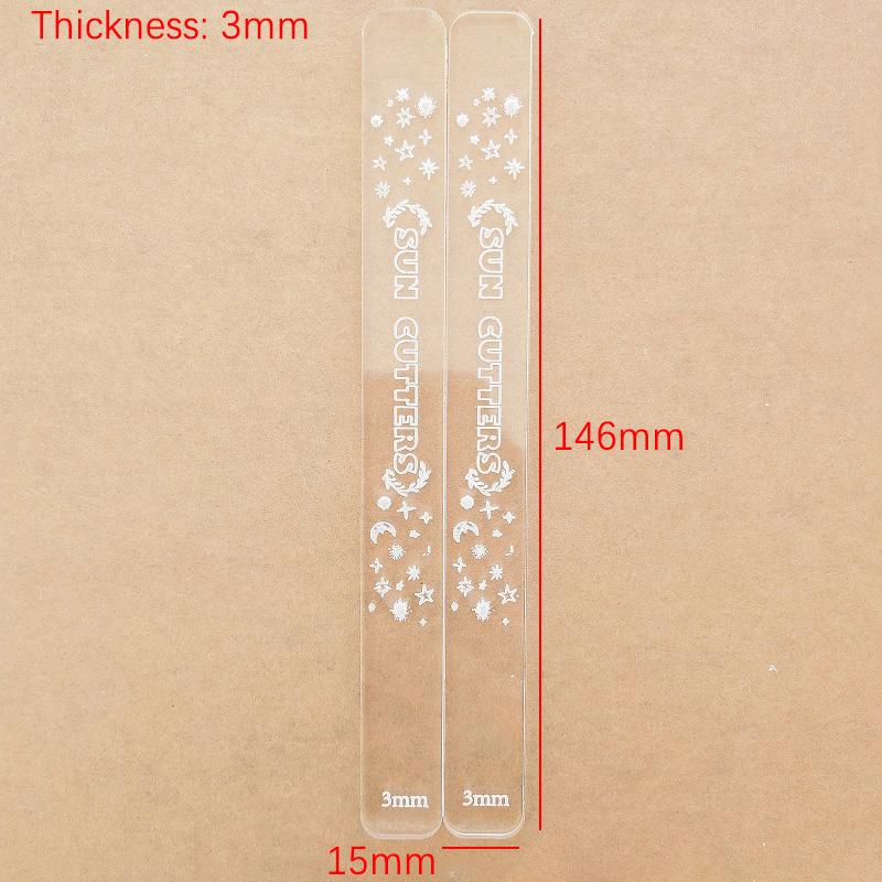 2 szt. Akryl 2/3/5 mm ceramika polimerowa glina grubość linijka wałek do ciasta prowadnice paski patyczki do kolczyków biżuteria wisiorki tworzenie