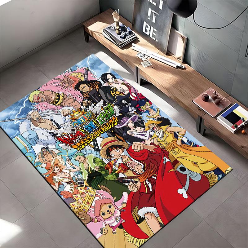 One Piece Anime Character Carpet suitable as a non-slip mat for the living room or bedroom sofa