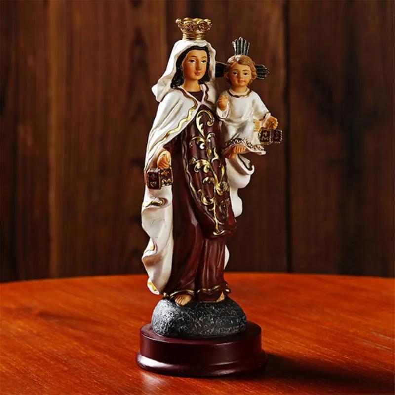 Harz Madonna Gesegnete Heilige Jungfrau Unsere Liebe Frau von Maria Statue Figur Christus Tischplatte Statue Figur Harz Ornament