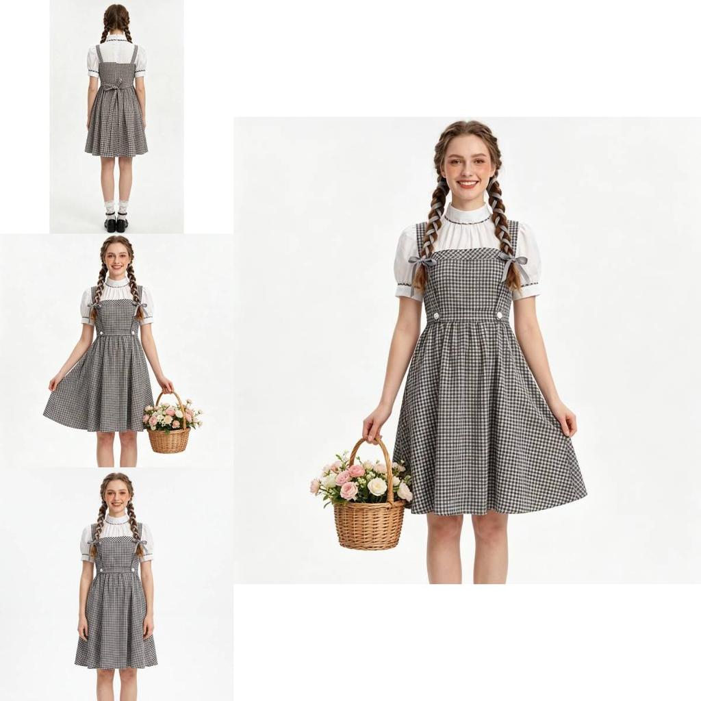 The Wizard Of Oz Theme Cosplay Dress For Women With Polyester Fabric For Halloween Parties