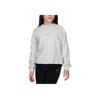 Nike Sportswear Solid Logo Ribbed Crewneck Loose Fit Sweatshirt Kids Sweatshirt White FN8652072