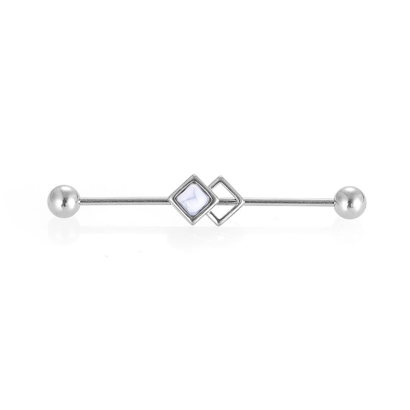 YW 16G Stainless Steel Skull Bat Industrial Barbell Ear Piercing Ear Tragus Helixe Body Jewelry