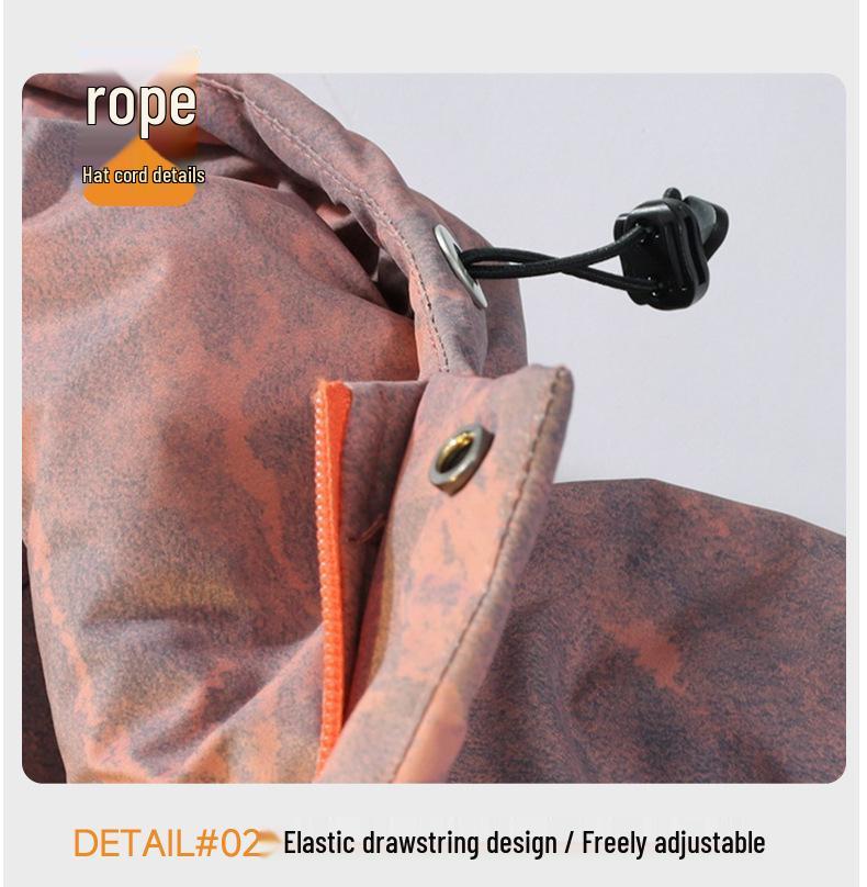 Giacca da Sci in Cotone Ispessito con Cappuccio Mimetico da Uomo e Donna - Capo d'Abbigliamento Invernale alla Moda