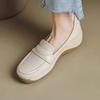 HO2026 Soft Soled Slope Follow Up Shoes for Women Thick Soled Soft Leather Comfortable Le Fu Shoes for Women Casual Shoes
