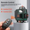 16 Lines Laser Level 4D Self-Leveling 360 Horizontal and Vertical Cross Super Powerful Green Laser Beam Line with 2 Battery