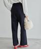 Serge Wide Matching Navy Size 36 [Rope Picnic] Wool-like Pants, Coordination, (40),