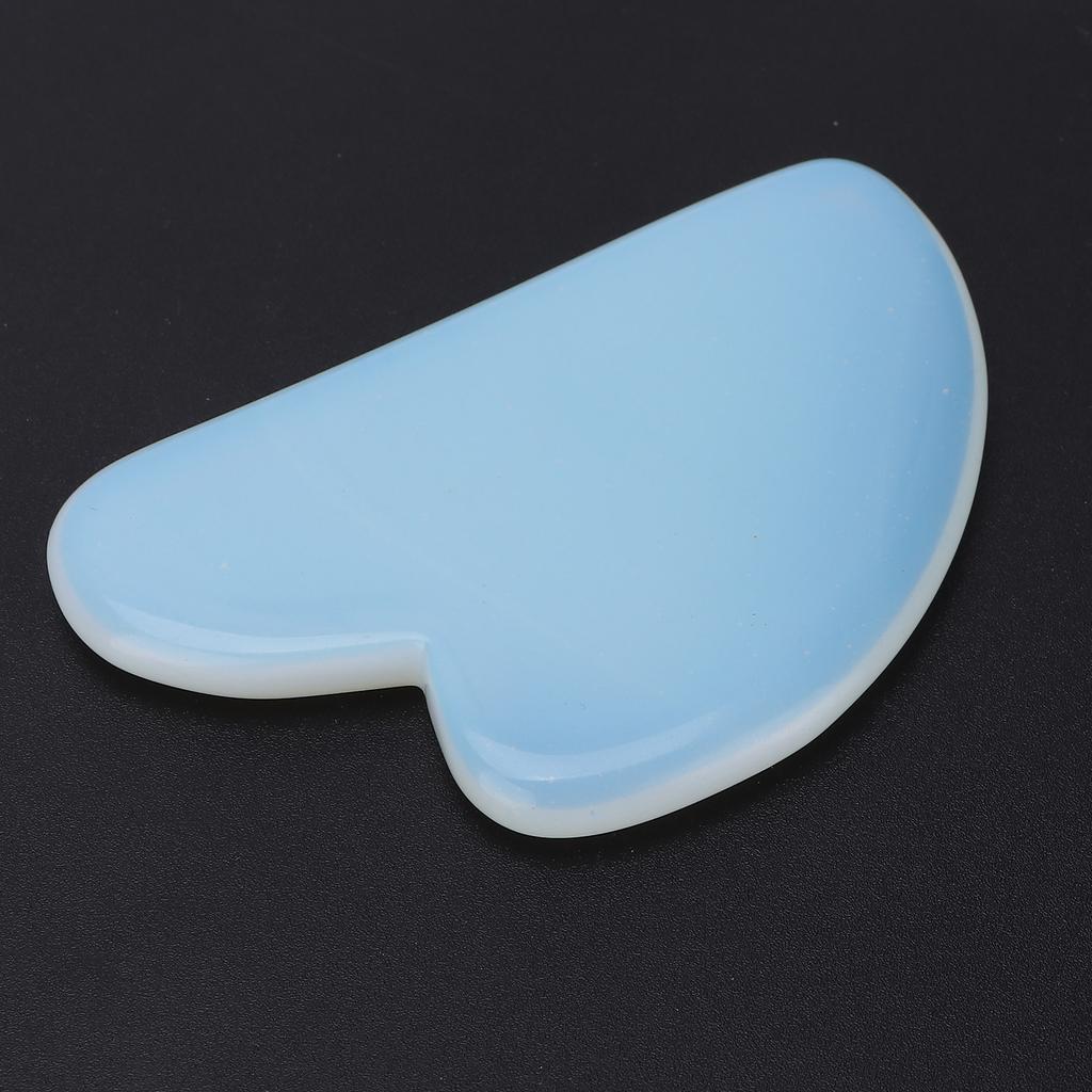 Gua Sha Tábla Fehér Opál Kő Szív Alakú Kaparó Masszázseszköz Arcra, Nyakra, Testre