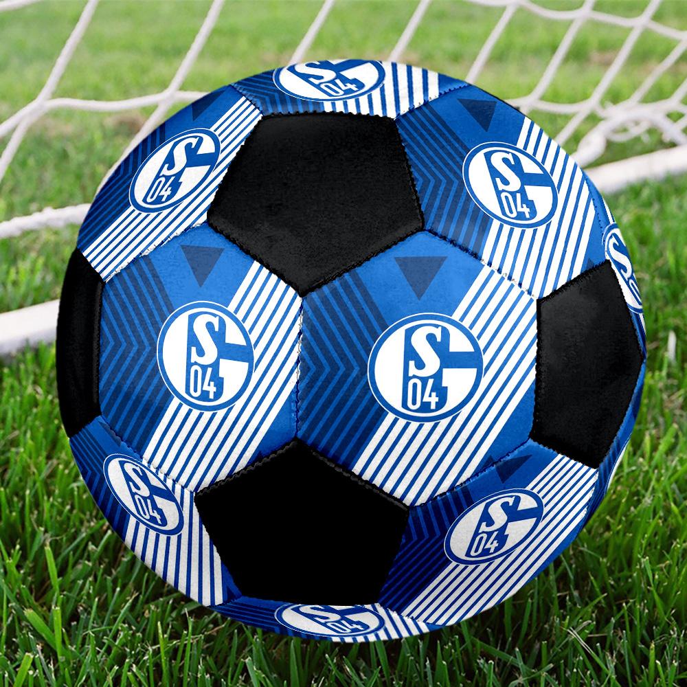 Pallone da Calcetto FC Schalke 04 Colorato Per Tutte le Età Misura 5 Cucito a Macchina PVC Pronto per la Competizione Resistente Alta Rimbalzo