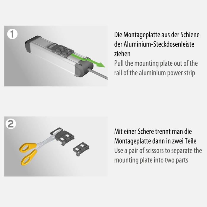 Multiprise - Brennenstuhl - 1391030600 - 6 Prises - Câble 3m - Aluminium Robuste