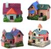 Random Creative Zakka Small House Villa Micro Landscape Accessories Resin Small Ornaments Background Model Potted Decoration