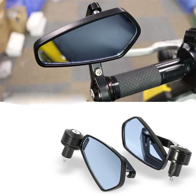 Pair of Motorcycle End Bar Rearview Mirror Universal 7/8" Handle Bar