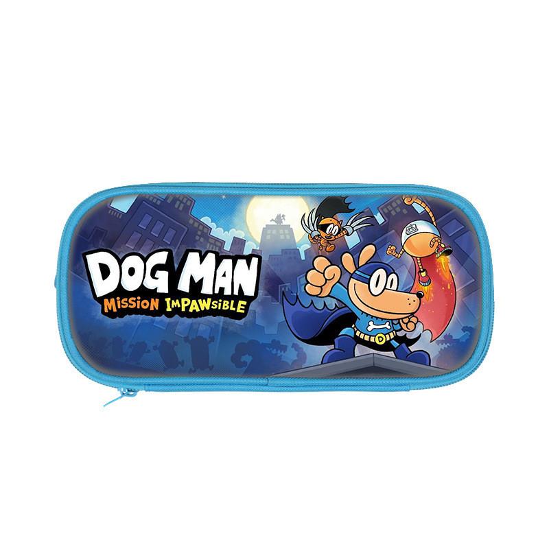 Dog Mans Cat Cartoon School Pen Bag With Durable Polyester For Elementary Students