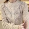 Fashionable Autumn Lace Tops for Women, Slimming Tummy Covering Base Shirts