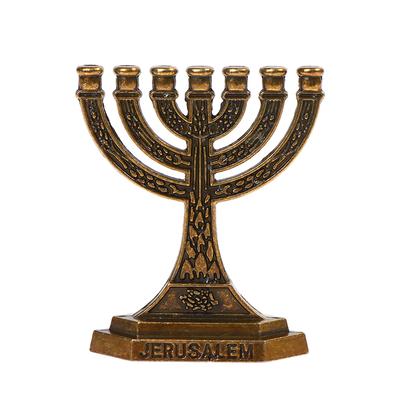 Kerzenhalter mit 7 Zweigen, jüdischer Menorah-Kerzenhalter, Relikt-Ornament