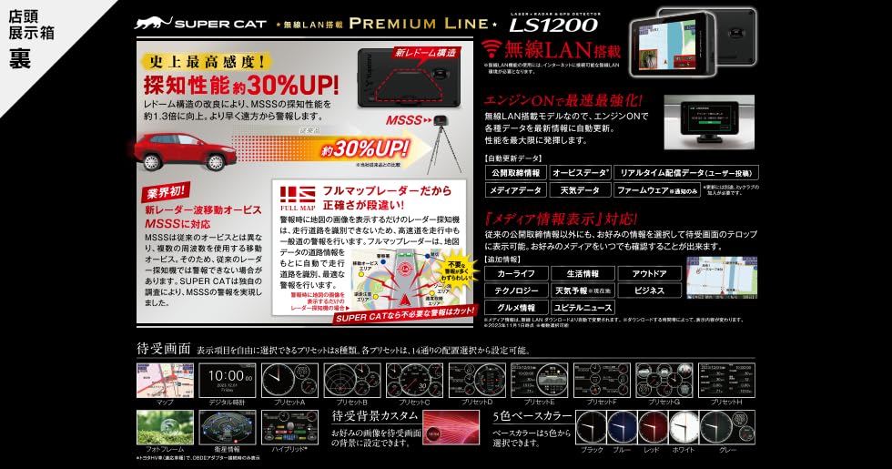[Yupiteru Web Exclusive LS1200] One Body Laser & Radar Detector
