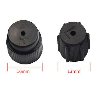 2pcs Car Air Conditioning Service AC Charging Port Valve Dust Cap Replacement Dust Covers Car AC Valve Cap Kit