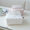 ins style Korean tissue cover i Korean Nordic French paper drawing storage bag tissue box plaid tulip