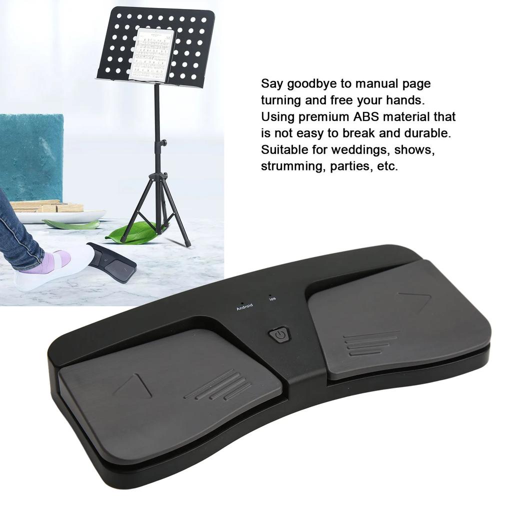 Music Page Turner Wireless Score Turning Foot Pedal ABS Accessory for Playing Performance
