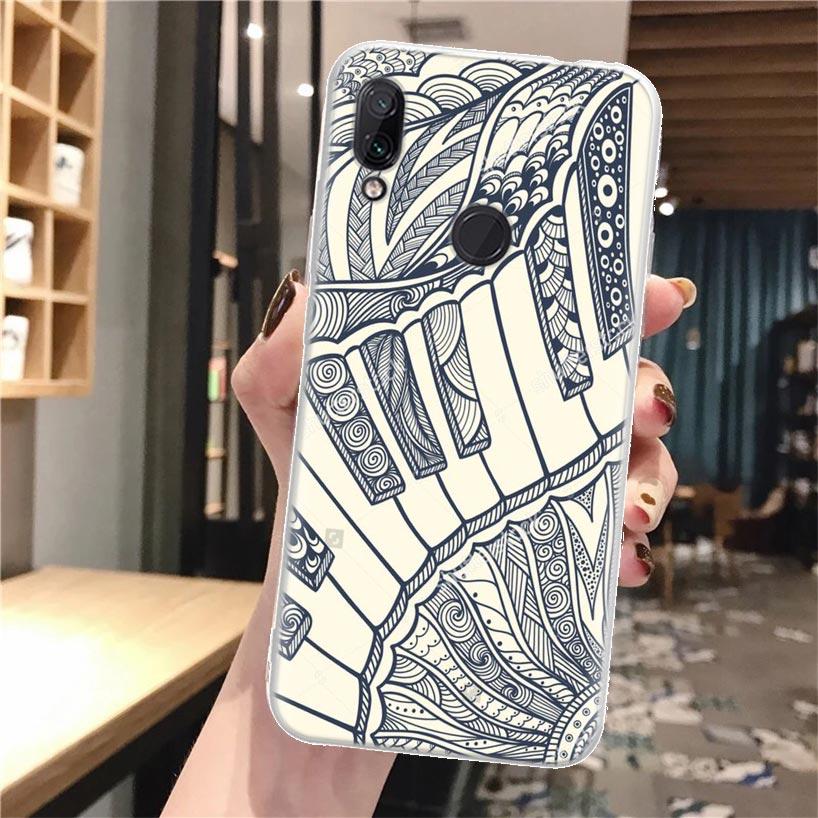 Music Piano Keyboard Silicon Phone Case For Xiaomi Redmi Note 10 9S 9 8T 8 Pro 7 5 9T Mi 12T 11T 10T 12 11 Lite 11i A3 Cover