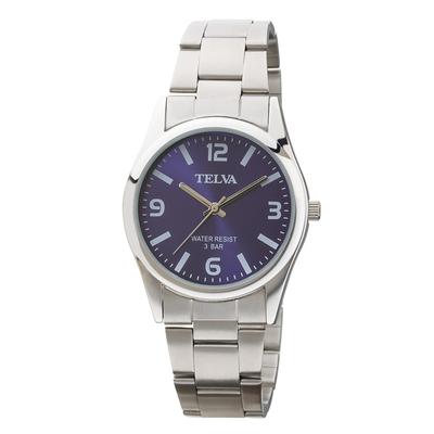 [Klefa] Analoge Herrenuhr Wasserdicht Metallarmband Silber TE-AM151-BLS