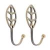 2 Alloy Elegant Decorative Curtain Holdbacks Wall Hooks with Screws