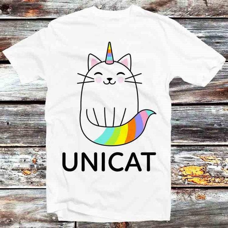 230 Gsm 100% Cotton Unicorn Cat Unicat Gay Proud Lgbt Pride T Shirt Vintage Retro Cool Gift Mens Womens Unisex Cartoon Anime Top Tee B957