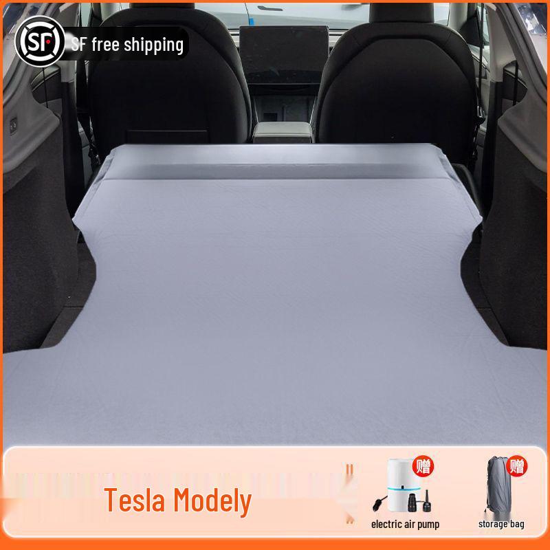 Nafukovací matrace pro modely Tesla (25+), Osvěžená edice, Podložka na spaní na zadní sedadlo, Skládací pro kempování a spaní