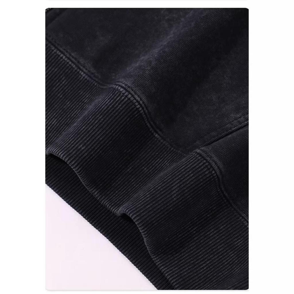 Unisex 400g Vintage Washed Zipper Hoodie - Retro Oversized Sweatshirt Jacket