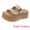 Thick Metal Buckle Soled Summer Women Slippers For Wear Daily