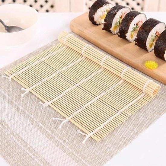 2 pieces wide mouth sushi roll mat 3030cm bamboo makisu board curtain kitchen supplies cooking tools utensils
