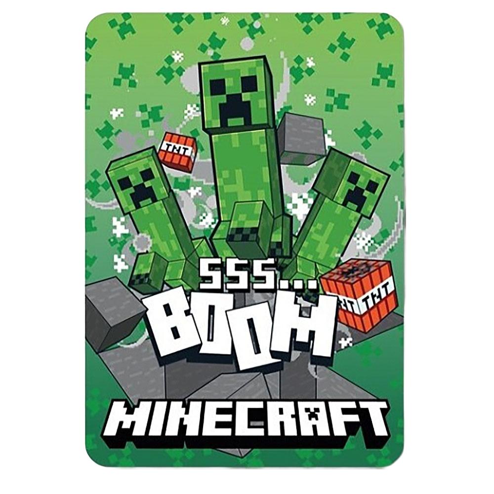 Minecraft Boom Fleece Blanket