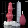 Colorful Shepherd Dog Dildo Anal Plug - Small Size, Spray-Action Adult Toy