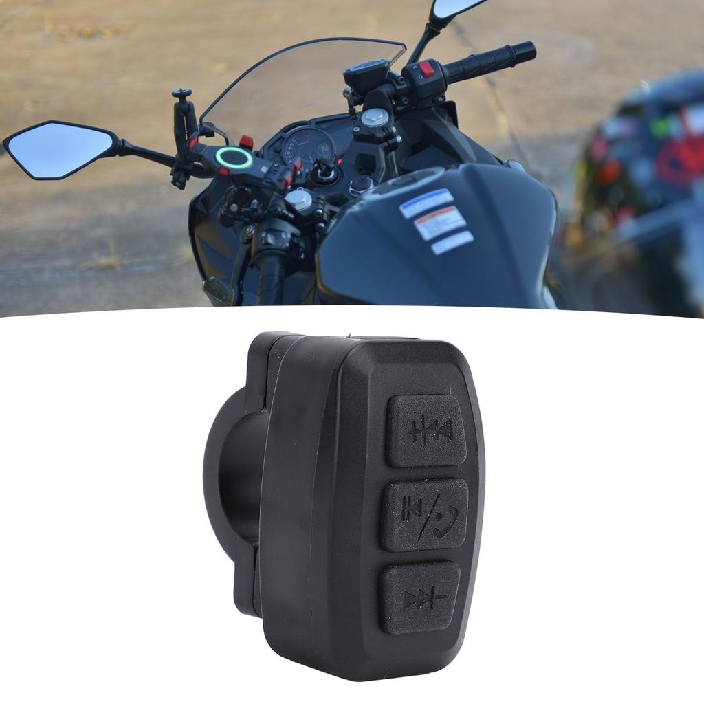 Controller Bluetooth per Moto Impermeabile IPX6 Telecomando per Telefono per IOS Android Portata 15M (Nero)