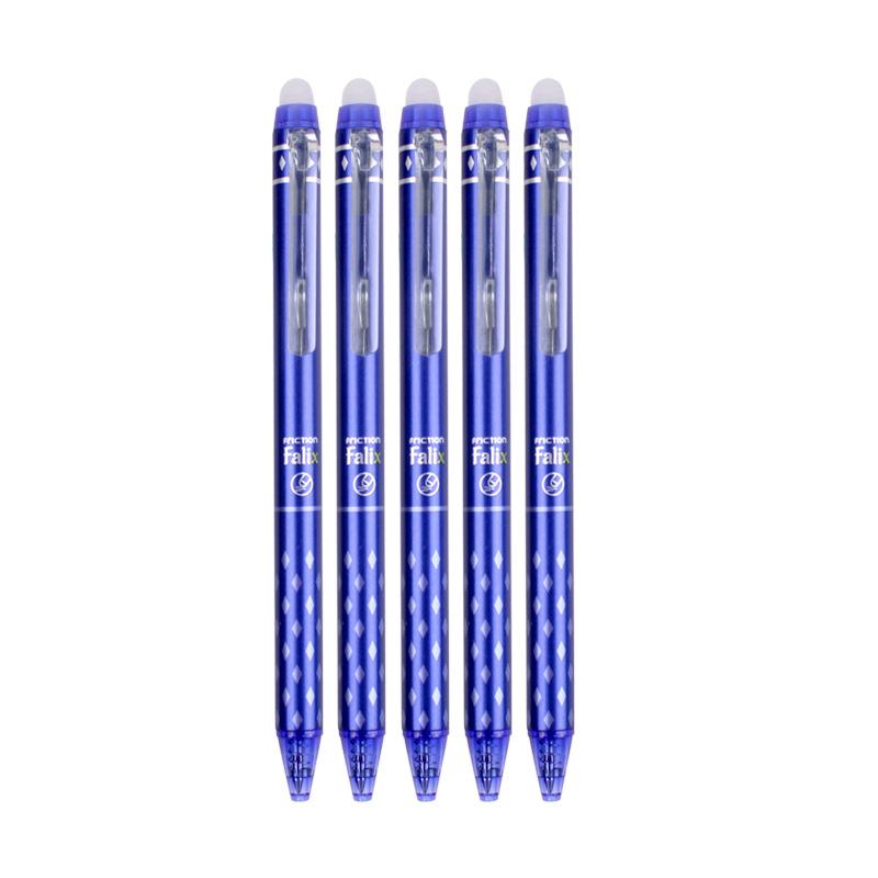 

Mo Yi Hundred Gold Erasable Click Pen - 0.5mm Blue-Black Ink for Primary Students 0.5mm Bullet Tip