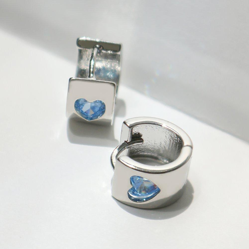 14K G.F. Fit Heart One-Touch Ring Earrings Ea3192