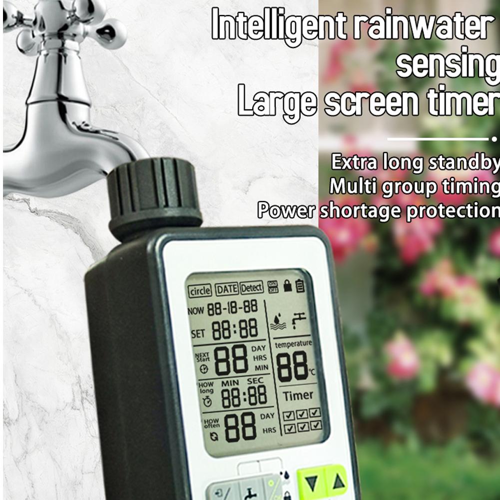 Garden Automatic Watering Timer Intelligent Rain Delay Timing Valves Controller Support 3