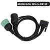 DB15 Male Connector Test Cable For J1939 9 Pin To J1708 Truck Diagnostic Adapter Cable 402048 Replacement
