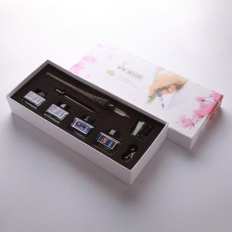 1ks Vintage ručně vyráběné skleněné namáčecí inkoustové plnící pero Kanceláře psacích nástrojů