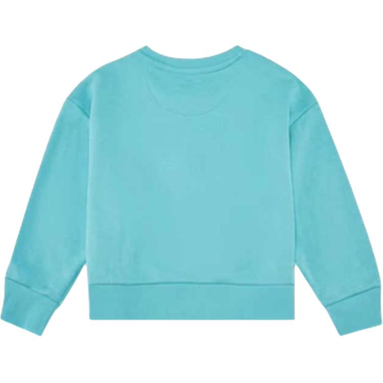 Nike Sweatshirt Pattern Print Soft Comfortable Drop Shoulder Long Sleeve Frost Green Kids tops HQ7909-328