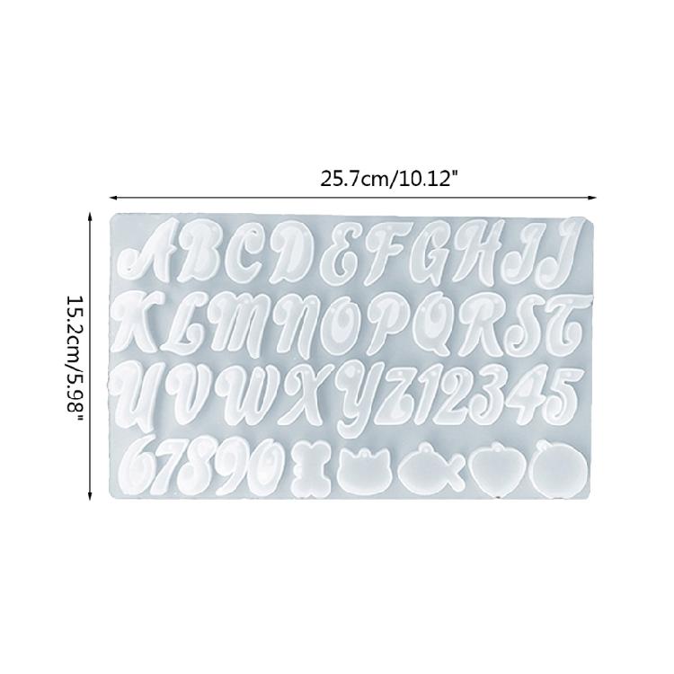 Reversed Silicone Alphabet Resin Molds Letter Ornament Epoxy Resin Casting Mold