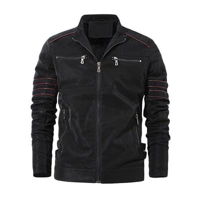 Men's European Size Suede Leather Jacket Coat, Autumn/Winter, Plus Size Available