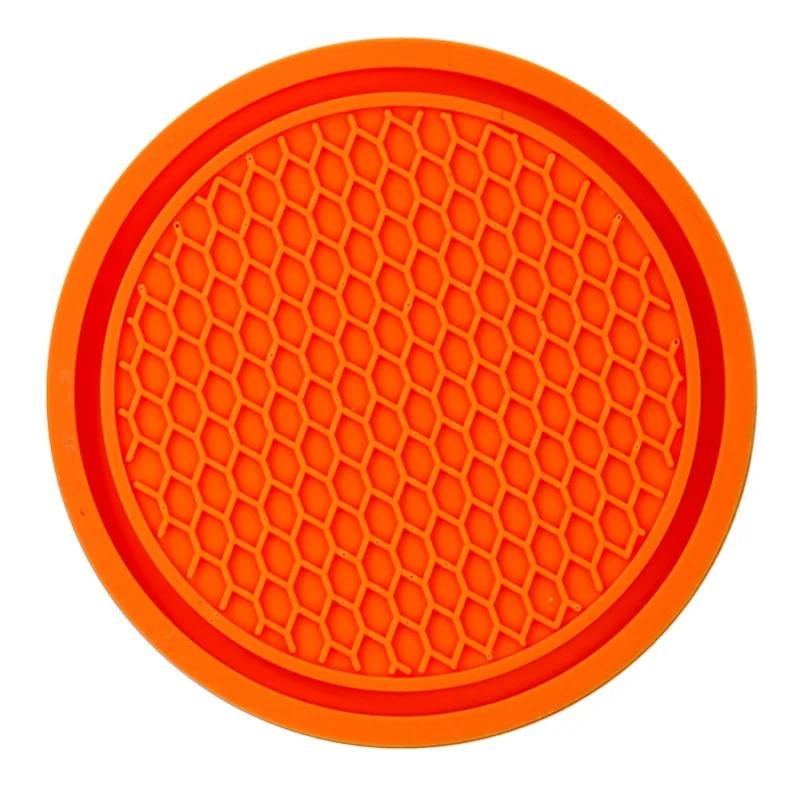 

Автомобильный Нескользящий коврик для чашки с водой, украшение со стразами, авто интерьер для автомобильных аксессуаров для интерьера, автомобильные аксессуары в виде утки, милые Orange-1PC