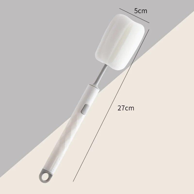 

Щетка для бутылок, 1 шт., длинная ручка, детская бутылочка для воды, щетки для стеклянных чашек, нетоксичная губка, кухонный инструмент для чистки, без мертвых углов