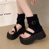 Fashion Flats Platform Women Sandals Clip Toe Cozy Fashion Shoes Casual Dress Ankle Cool Boots 2025 Autumn Designer New Chaussure Femme