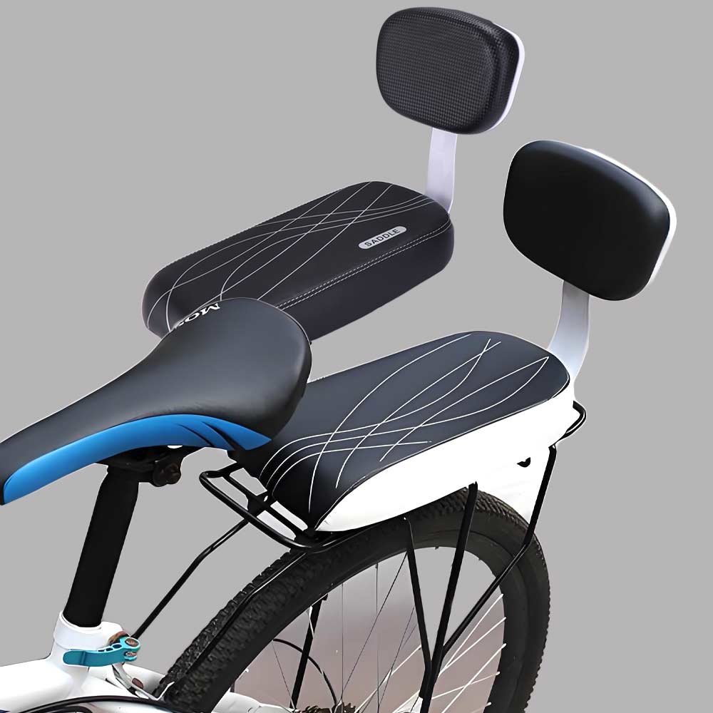PU Leather for Children Bicycle Child Seat Bike Back Saddle Bicycle Rear Seat Bicycle Back Seat