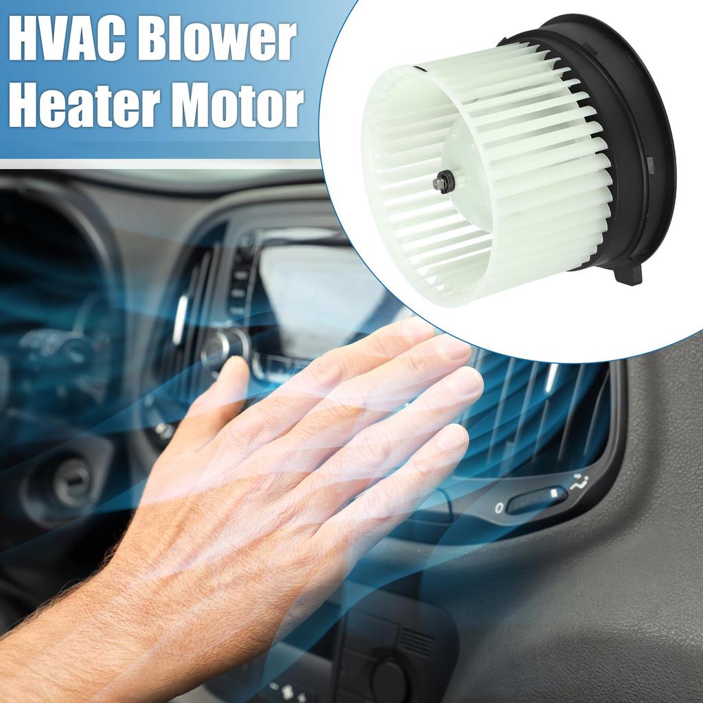 ABSOPRO Heater Blower Part Fan HVAC Blower Motor Fan Assembly for Nissan Rogue and Nissan Sentra White Plastic Motor, Number 27225-EN000, Cage,