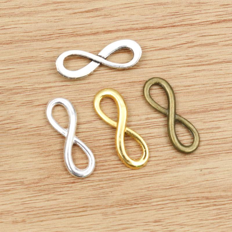 30pcs 24x8mm 8 Infinite Handmade Charms Pendant for Crafts Earrings Necklace Bracelet Findings DIY Jewelry Making Accessories