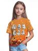 Girl Clothes Funny Pumpkin Graphic T-Shirt for Boys Girls Halloween Short Sleeve Tees 2-10Y Halloween Gift Party Kids Clothing