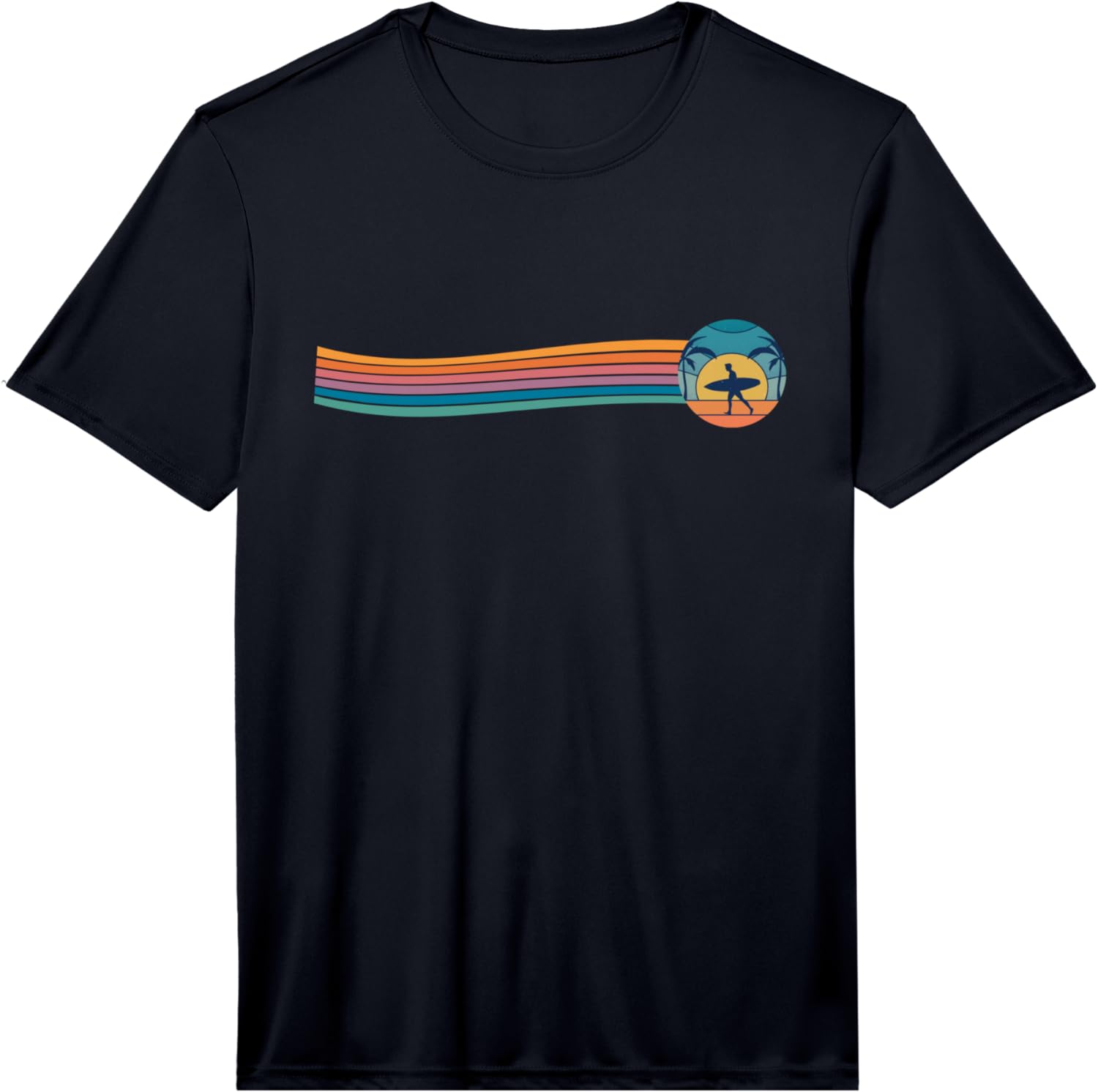 

Surfboard Surf Surfer Surfboarder Retro Vintage Performance T-Shirt S разноцветный